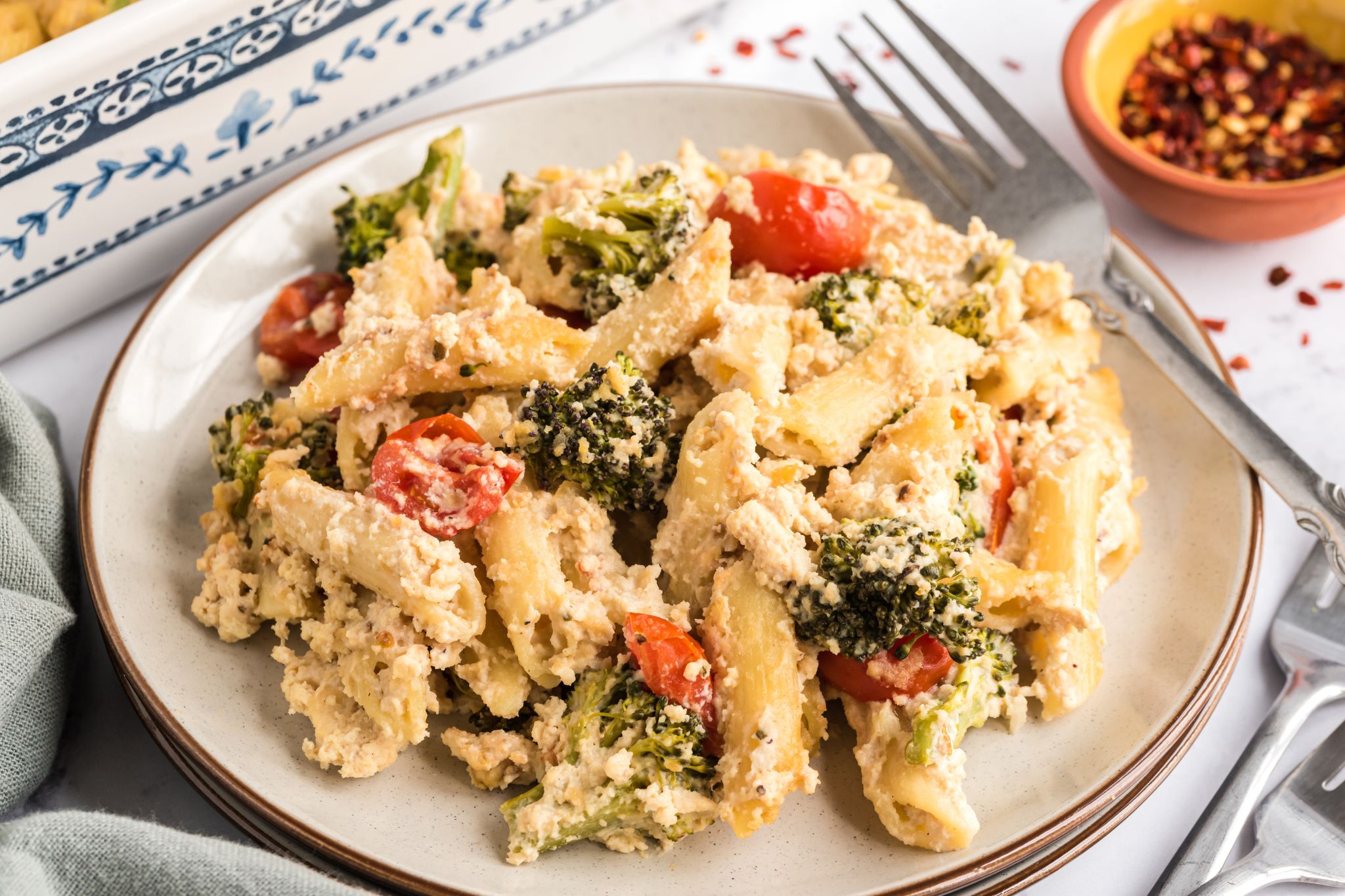 Broccoli and Tomato Pasta Bake