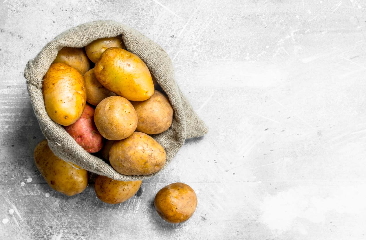 potatoes in sack