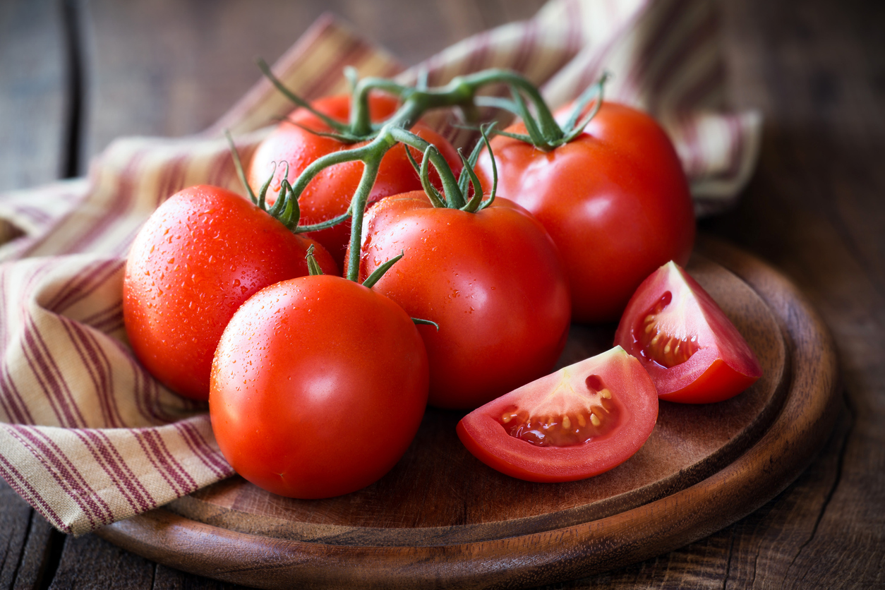 Tomatoes on the vine